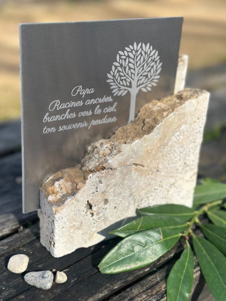 galet funéraire plaque funéraire